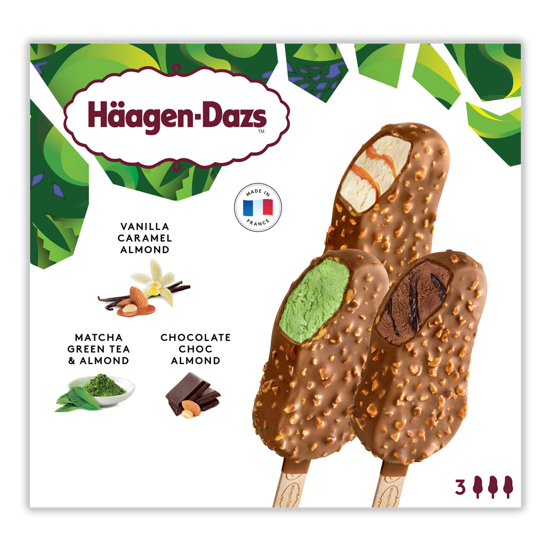 Vanilla Caramel Almond & Matcha Green Tea Almond & Chocolate Choc Almond Multipack